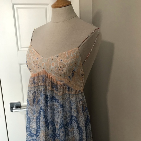 Mango - Maxi Dress - Pastel Blue Pattern - Mango MNG Collection - Size XS - Picture 8 of 8